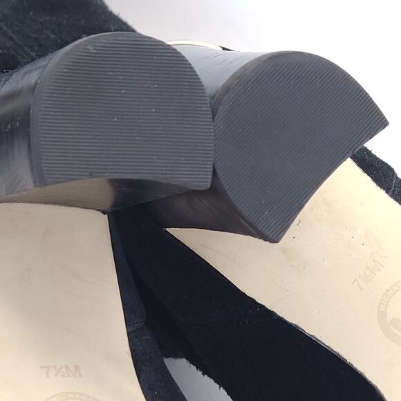Michael Kors Regina Over the Knee Boot 7.5M Black Suede Block Heel Pull On 3.5"H - Picture 8 of 9